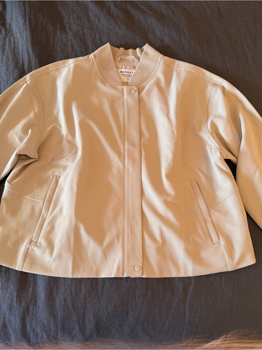 Athleta Cream Bomber Jacket